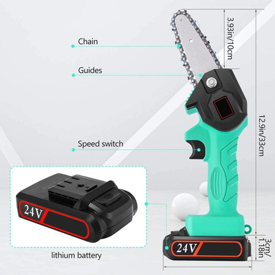 OEM 500W Pin không dây nhỏ gọn di động cầm tay Máy cưa xích có thể sạc lại
