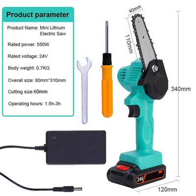 OEM 500W Pin không dây nhỏ gọn di động cầm tay Máy cưa xích có thể sạc lại