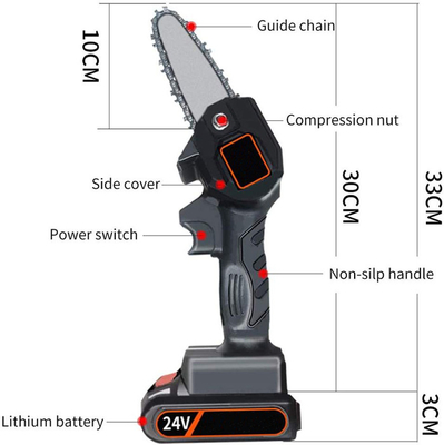 6in 21V Máy cưa cầm tay nhỏ dùng pin nhỏ Mills Máy cắt gỗ Lithium Prunner