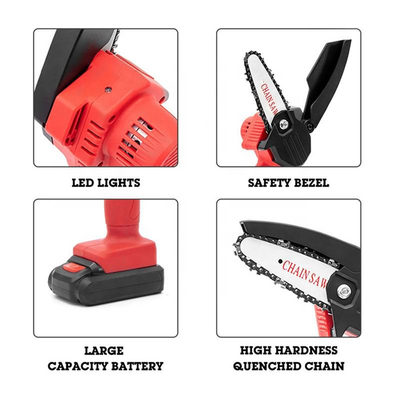 Máy cưa xích cầm tay không dây không chổi than Lithium Ion 5.0Ah 16in Tự mài