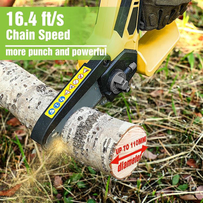 Máy cưa xích cầm tay không chổi than 24V 18m / S có thể sạc lại để cắt gỗ