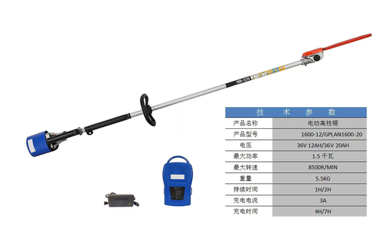 36V 12AH Lithium Kính thiên văn cây cưa Cưa dài tay cầm điện
